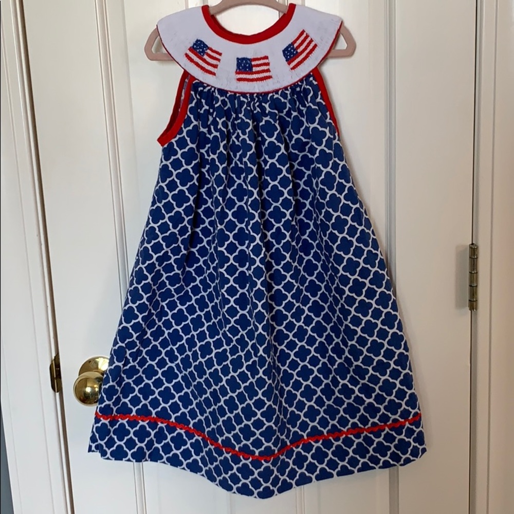 Fourth of July Smocked Dress